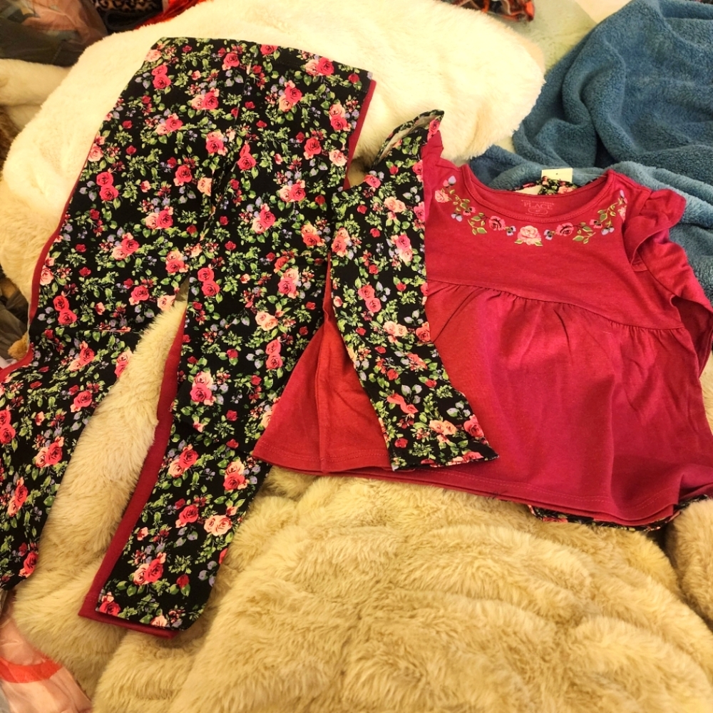 Nwt 4T TCP 4 PC purple floral outfit set / Lot / Bundle
